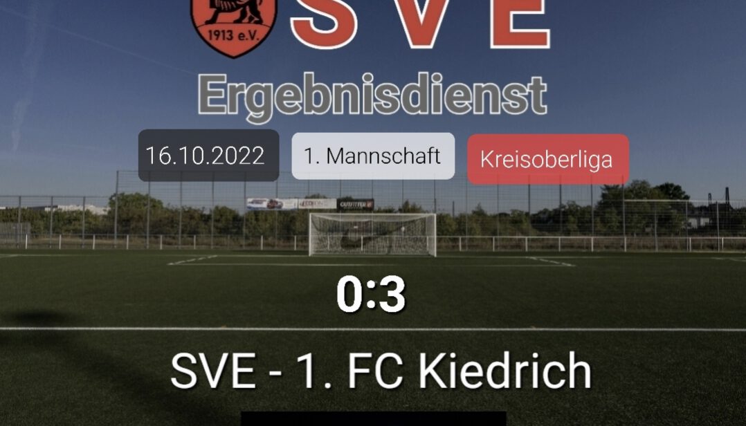 Ergebnis 1._SVE – Kiedrich 0-3