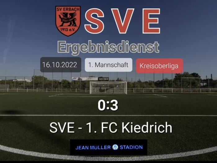 Ergebnis 1._SVE – Kiedrich 0-3