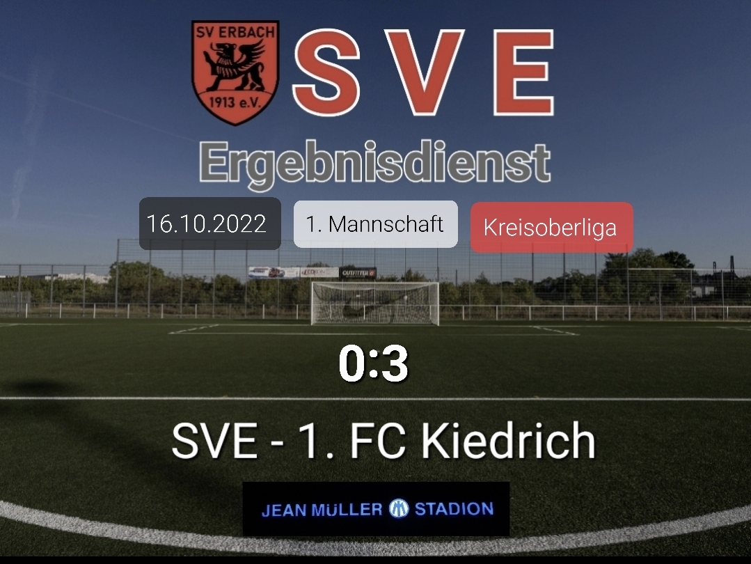 Ergebnis 1._SVE – Kiedrich 0-3