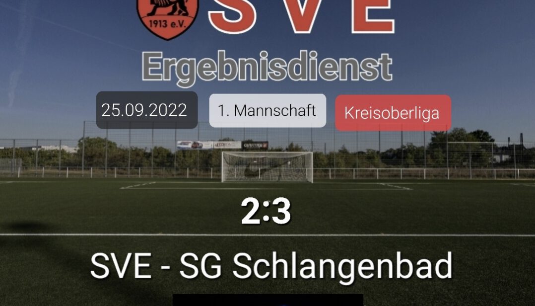 Ergebnis 1._SVE – Schlangenbad 2-3