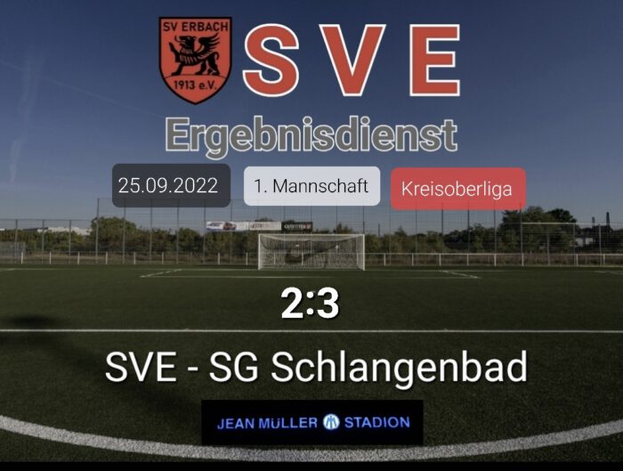Ergebnis 1._SVE – Schlangenbad 2-3