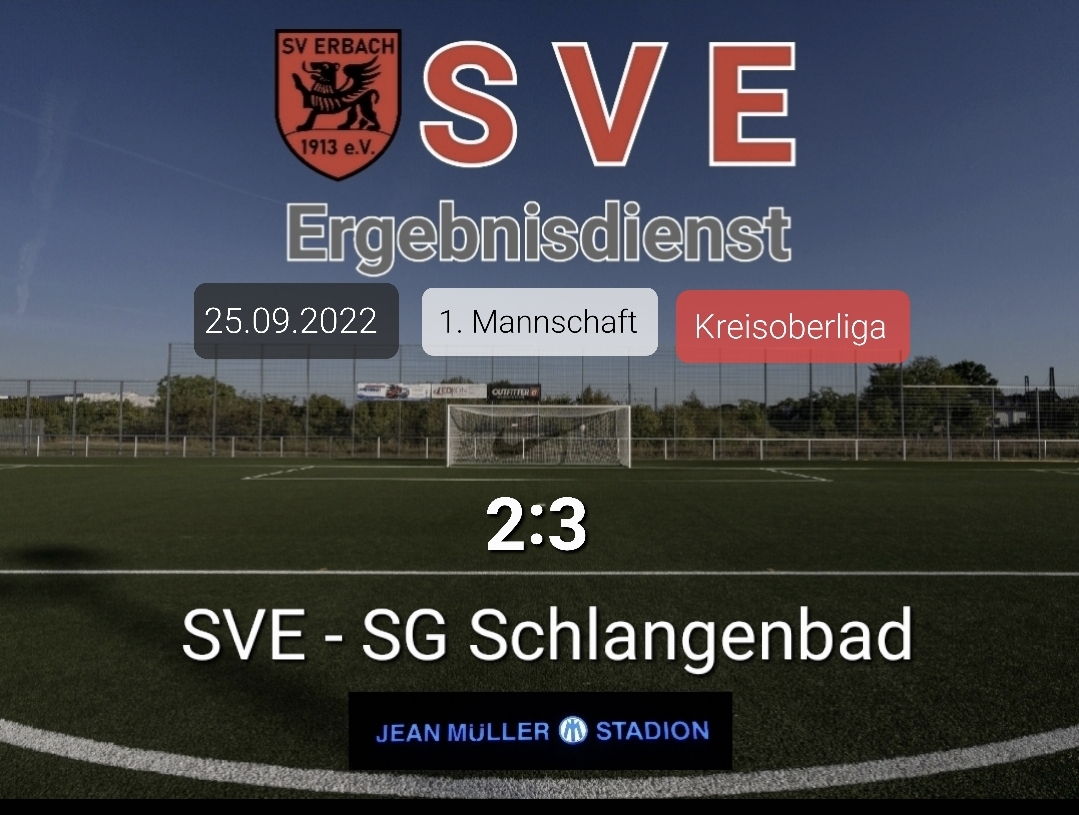 Ergebnis 1._SVE – Schlangenbad 2-3