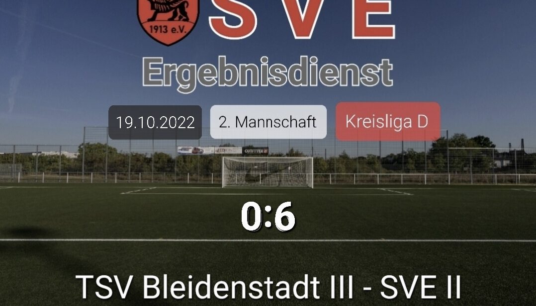 Ergebnis 2._Bleidenstadt – Erbach 0-6