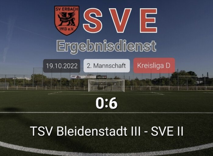 Ergebnis 2._Bleidenstadt – Erbach 0-6