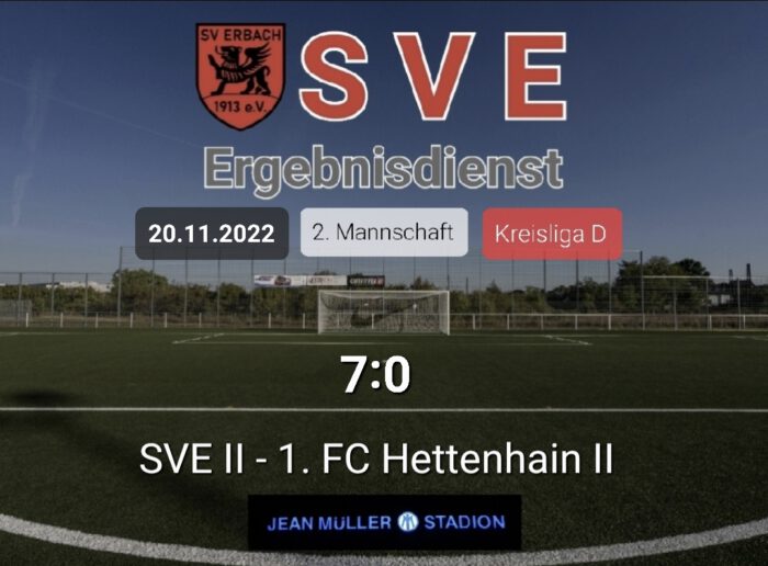 Ergebnis 2._Erbach – Hettenhain 7-0