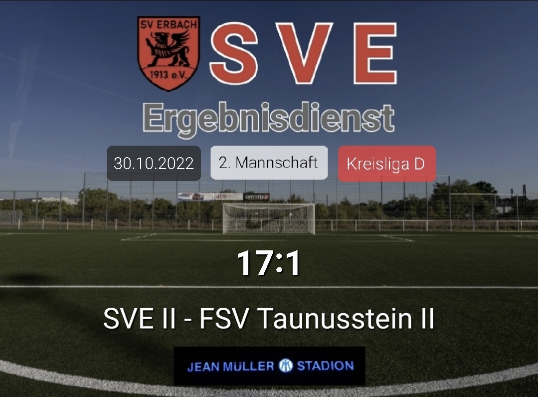 Ergebnis 2._Erbach – Taunusstein 17-1