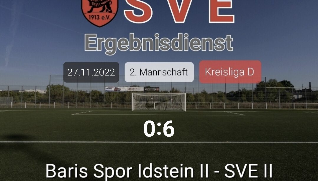 Ergebnis 2._Idstein – Erbach 0-6