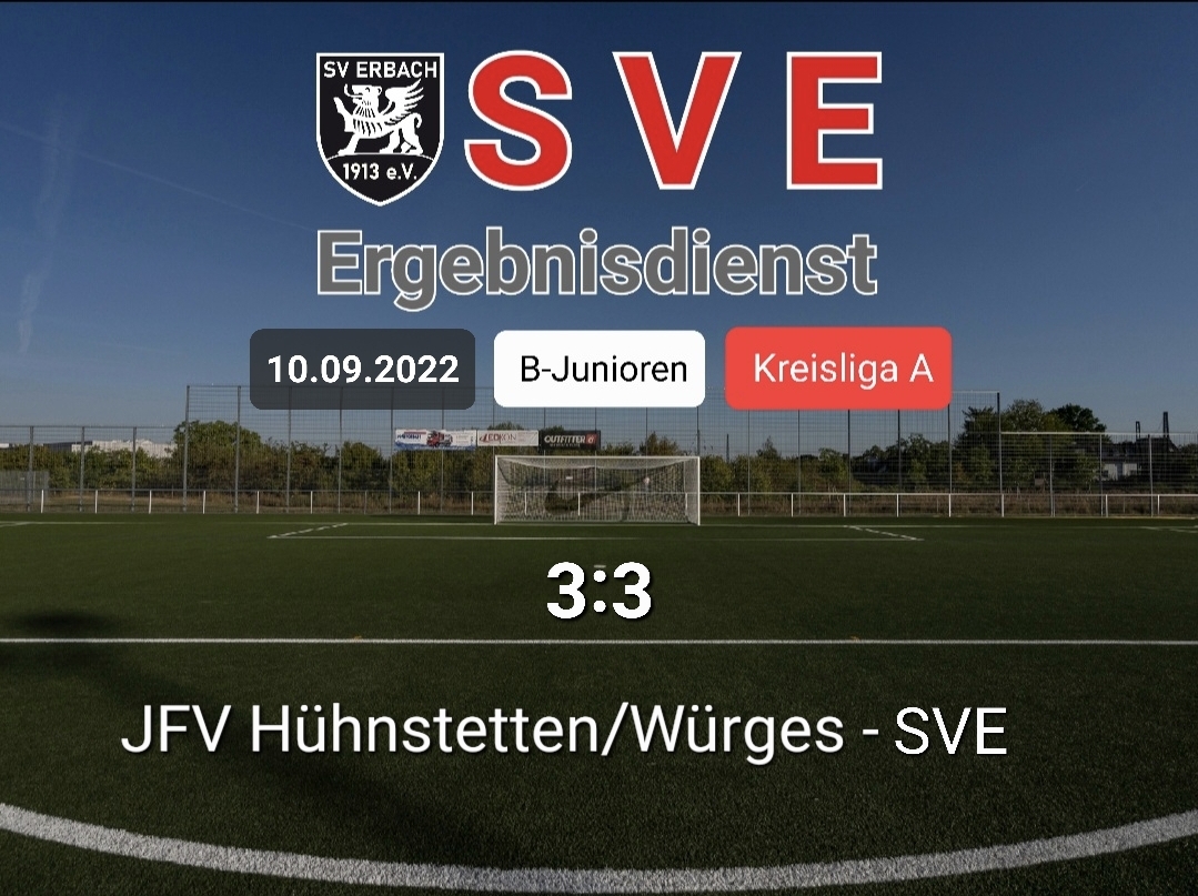 Ergebnis B_Hühnstetten_Würges – Erbach 3-3