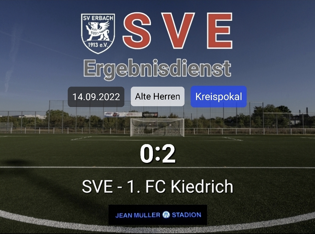 Ergebnis AH_Erbach – Kiedrich 0-2