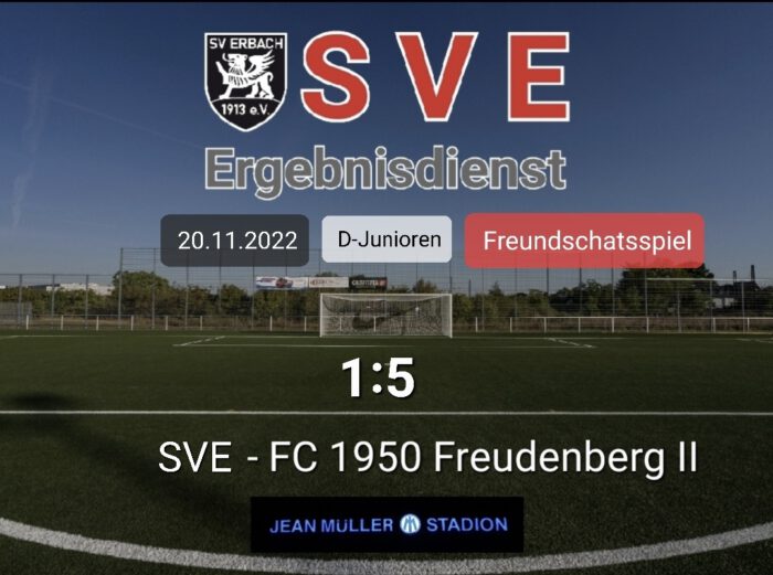Ergebnis D_Erbach – FC Freudenberg II 1-5