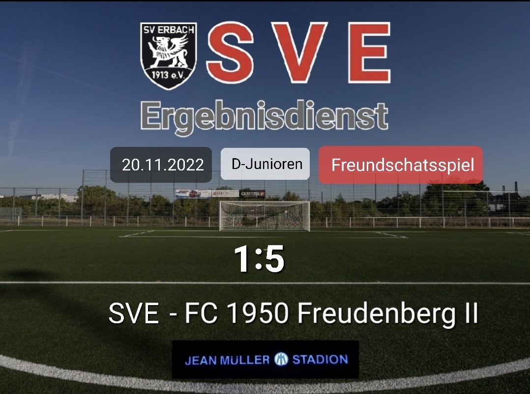 Ergebnis D_Erbach – FC Freudenberg II 1-5