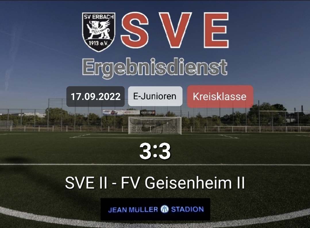 Ergebnis E2_Erbach – FV Geisenheim II 3-3