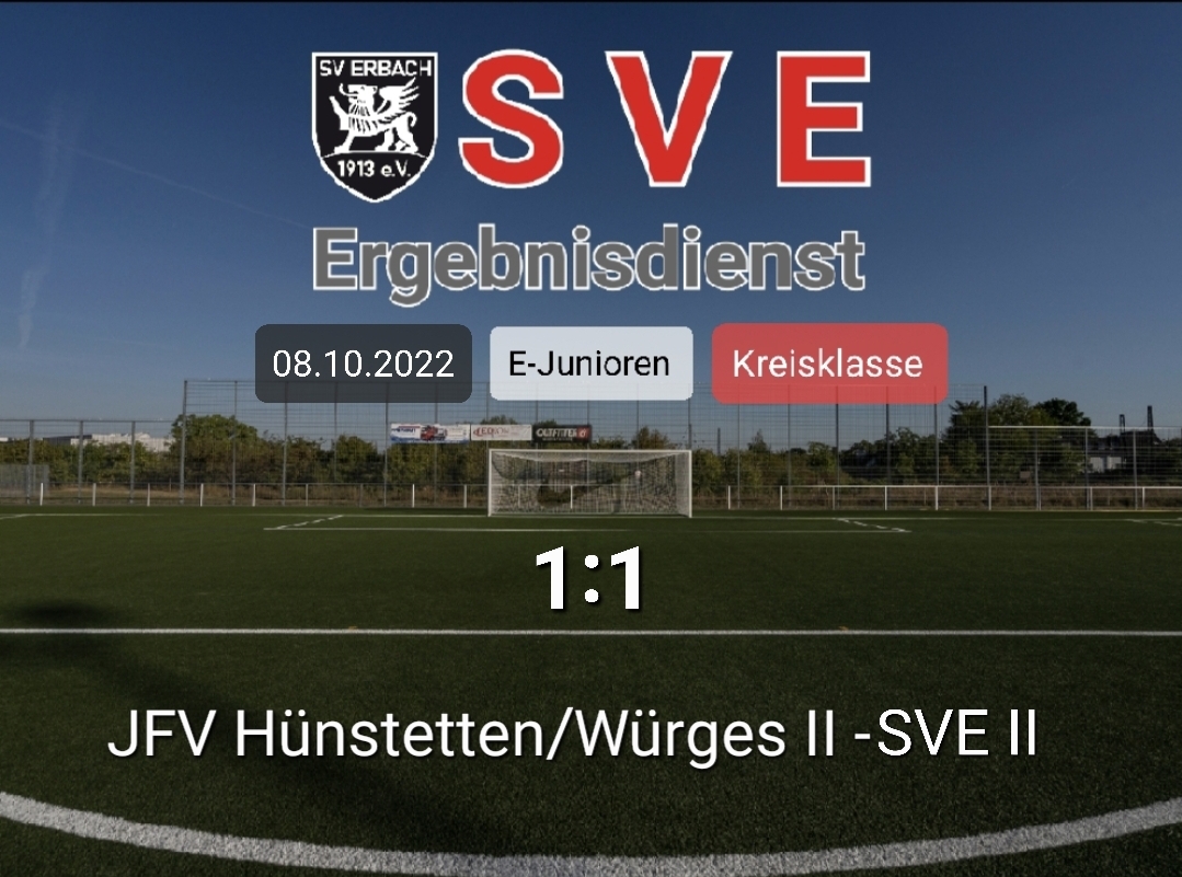 Ergebnis E2_JFV Hünstetten_Würges II – Erbach 1-1