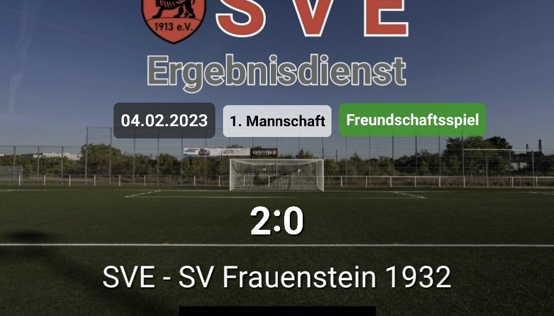 Ergebnis 1._SVE – SV Frauenstein 2-0