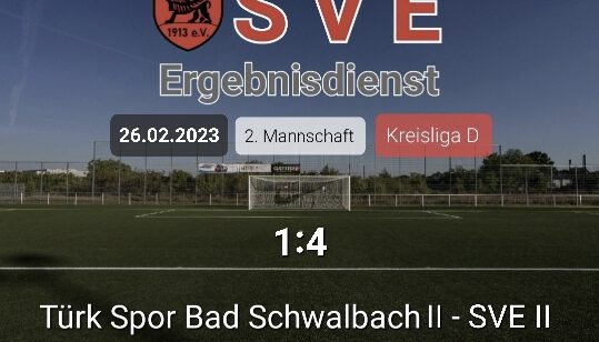 Ergebnis 2._Türk Spor Bad Schwalbach – Erbach 1-4