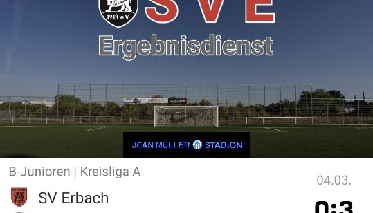 Ergebnis B_Erbach – JFV Hohenstein 0-3