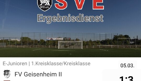 Ergebnis E2_FV Geisenheim II – Erbach 1-3
