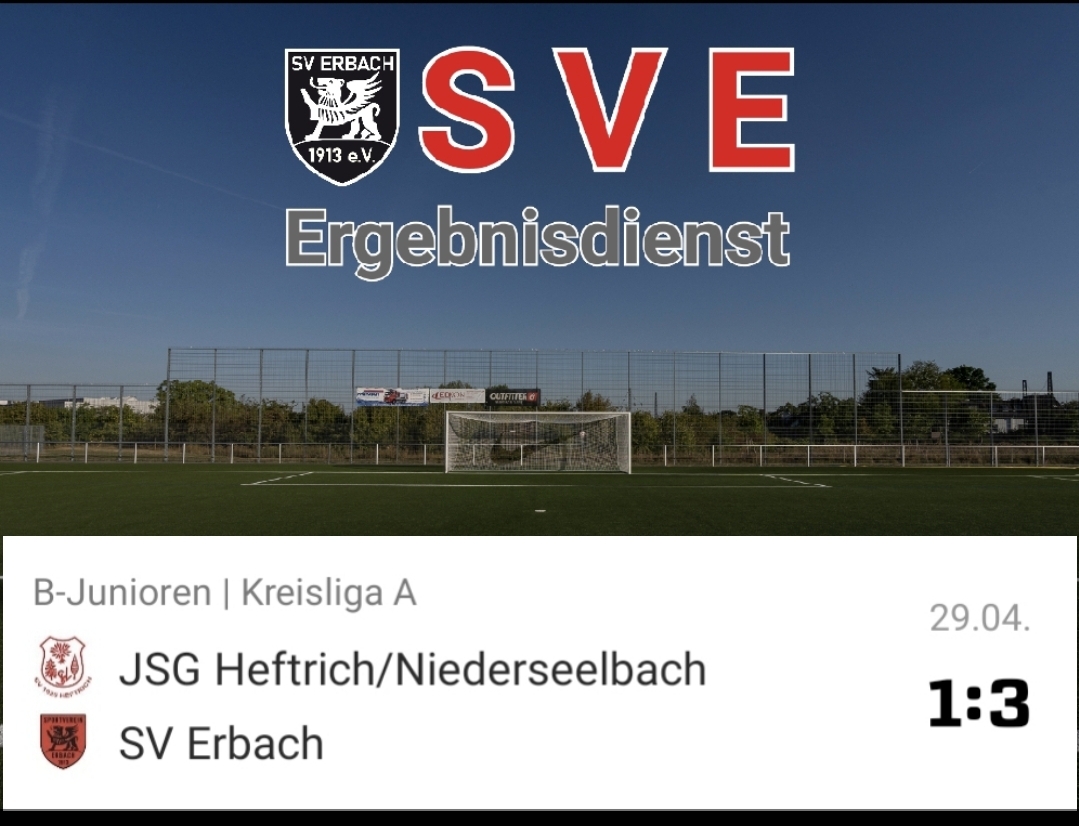 Ergebnis B_JSG Heftrich_Niederseelbach- Erbach 1-3