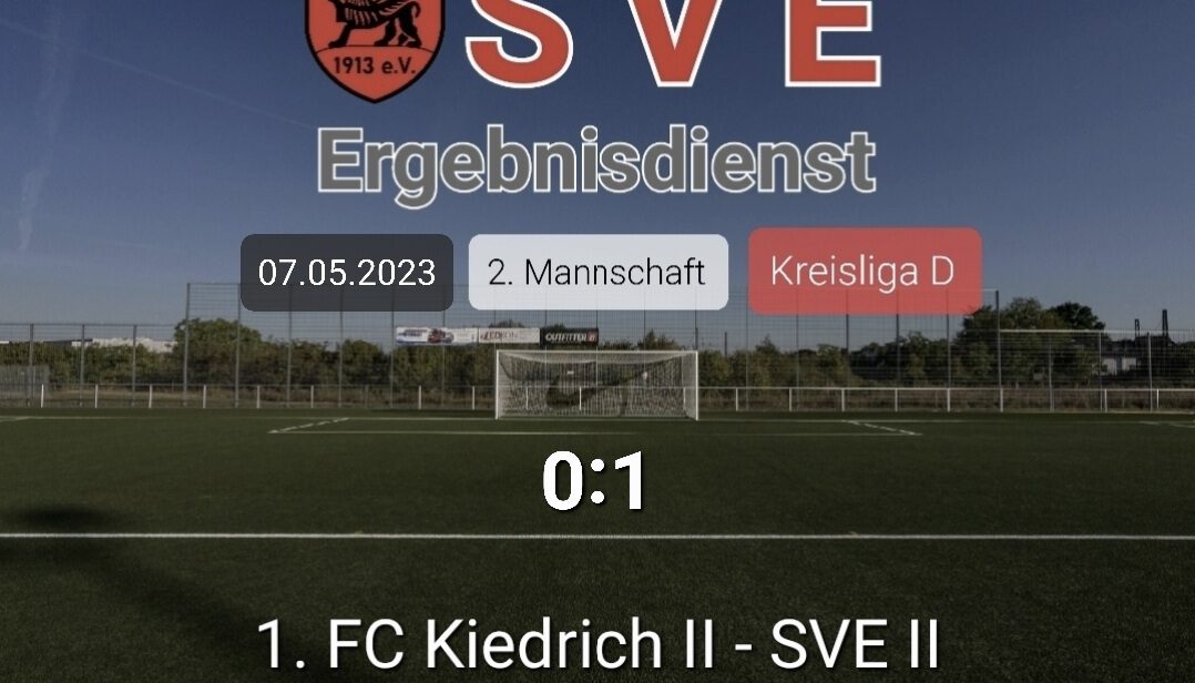 Ergebnis 2._ Kiedrich II – Erbach 0-1