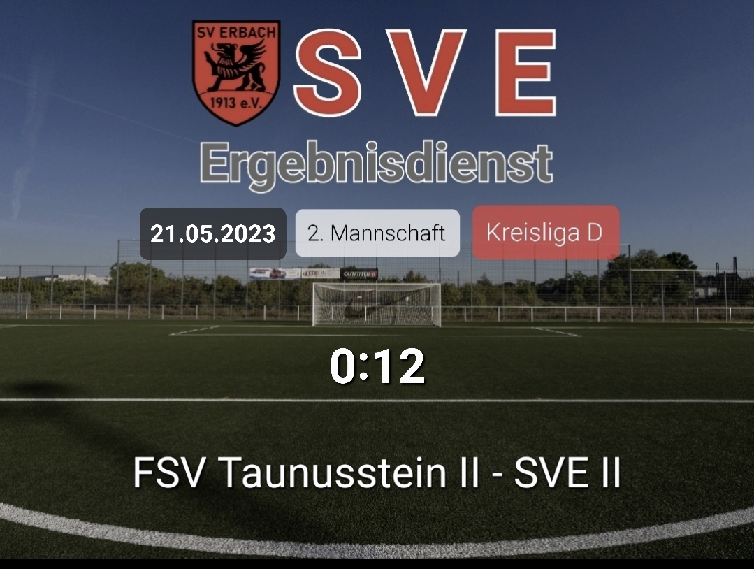 Ergebnis 2._FSV Taunusstein II – Erbach 0-12