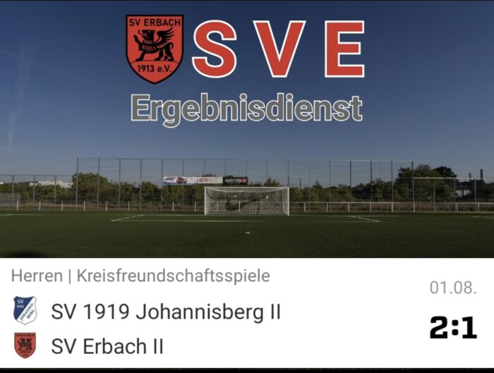 2023-08-01 Ergebnis SV 1919 Johannisberg II – SVE II