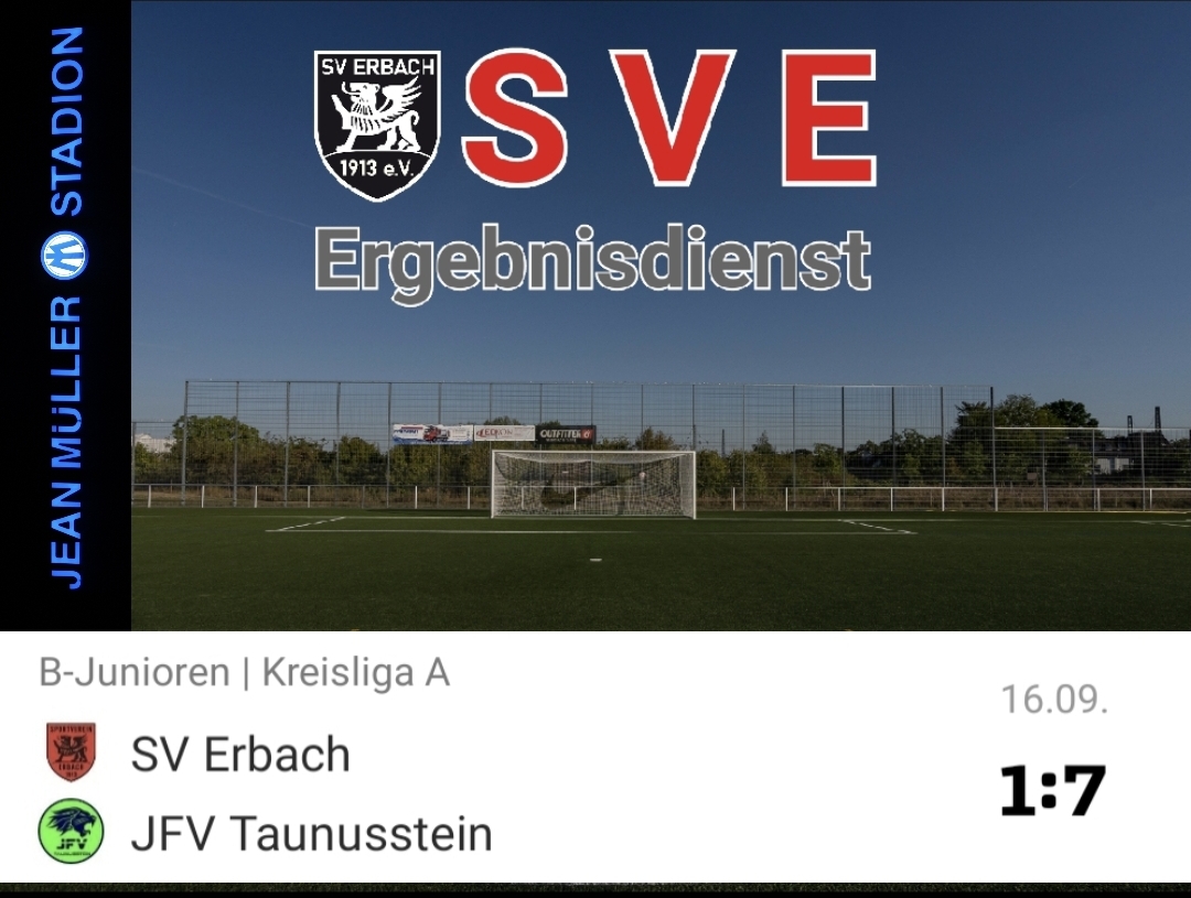2023-09-16 Ergebnis SVE (B) – JFV Taunusstein