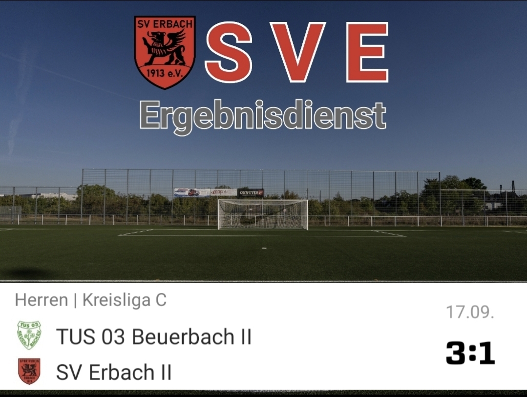 2023-09-17 Ergebnis TUS 03 Beuerbach II – SVE II