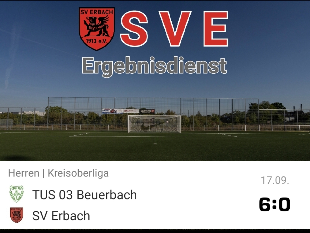 2023-09-17 Ergebnis TUS 03 Beuerbach – SVE