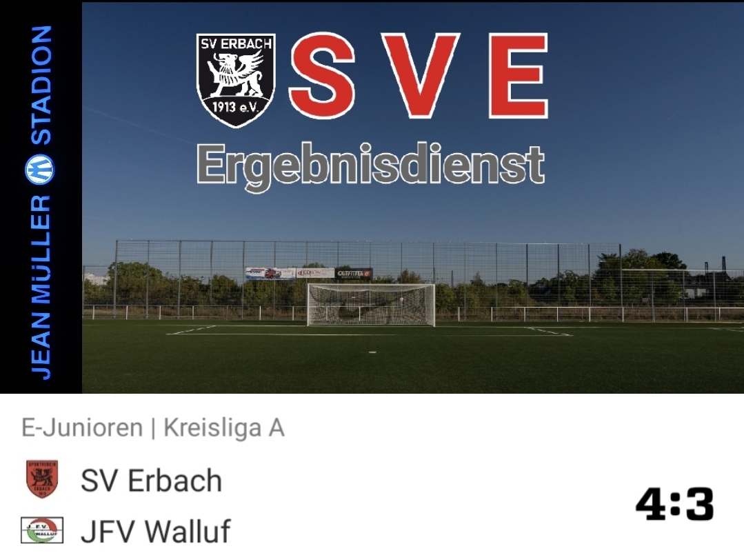 2023-09-23 Ergebnis SVE (E1) – JFV Walluf