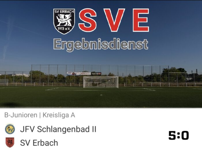 2023-10-06 Ergebnis JFV Schlangenbad II – SVE (B)