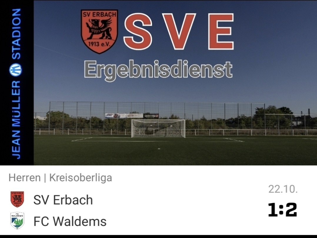 2023-10-22 Ergebnis SVE – FC Waldems