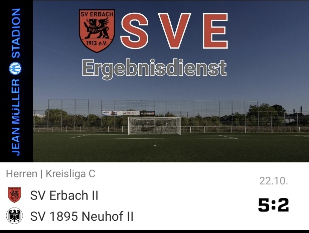 2023-10-22 Ergebnis SVE II – SV 1895 Neuhof II