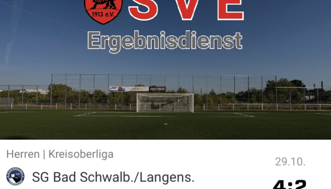 2023-10-29 Ergebnis SG Bad Schwalbach_Langenseifen – SVE