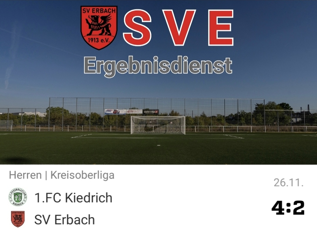 2023-11-26 Ergebnis 1. FC Kiedrich – SVE