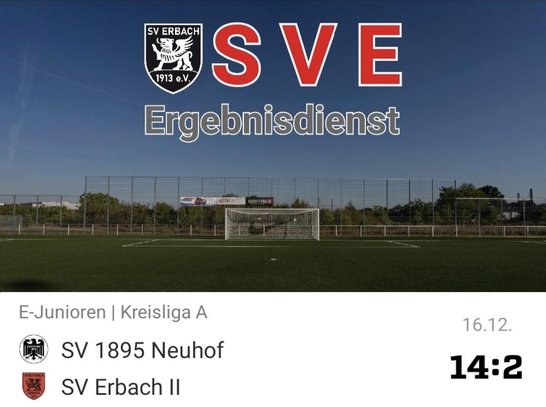 2023-12-16 Ergebnis SV 1895 Neuhof – SVE (E2)